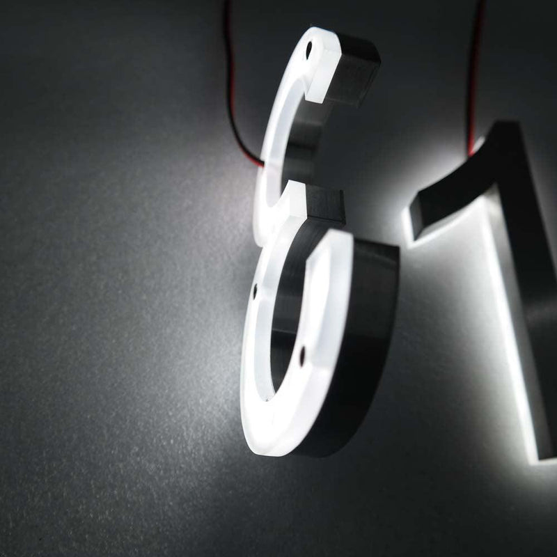 Custom 3D House Number LED Metal Backlit Letter Signs - VINTAGE SIGN