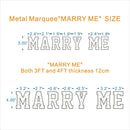 Metal Marquee"MARRY ME" - VINTAGE SIGN
