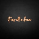'It was all a dream3' neon sign - VINTAGE SIGN