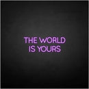 'THE WORLD IS YOURS' neon sign - VINTAGE SIGN