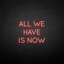 'All we have is now' neon sign - VINTAGE SIGN