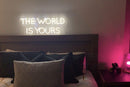 'THE WORLD IS YOURS' neon sign - VINTAGE SIGN