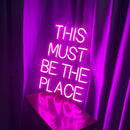 'THIS MUST BE THE PLACE' neon sign - VINTAGE SIGN