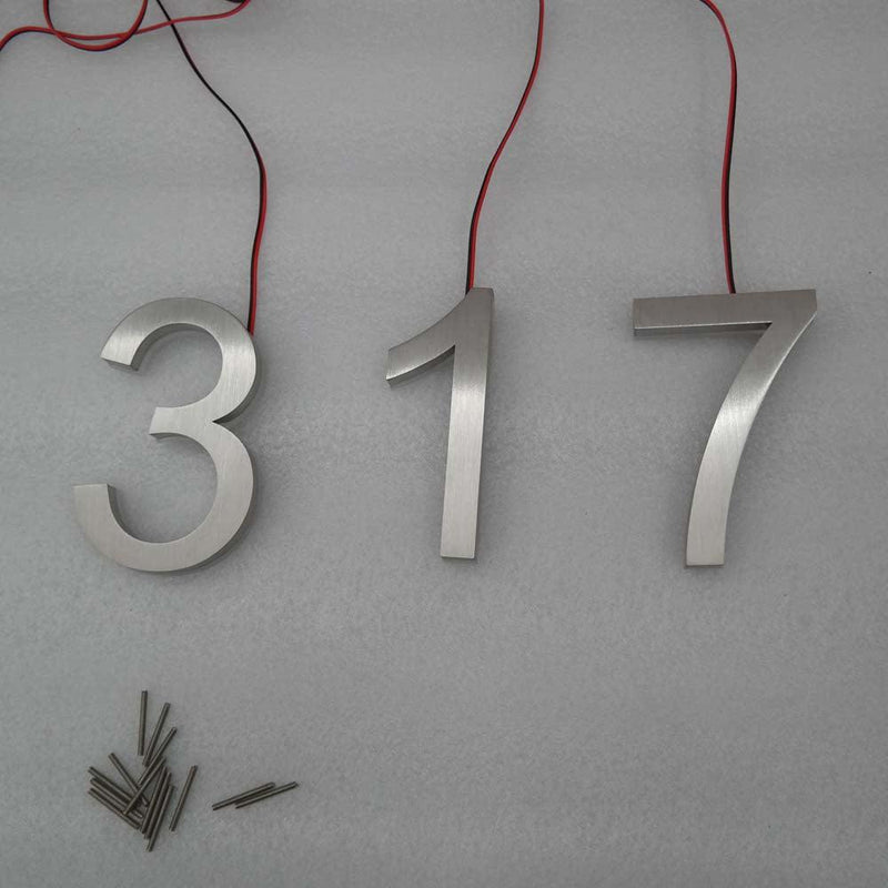 Custom 3D House Number LED Metal Backlit Letter Signs