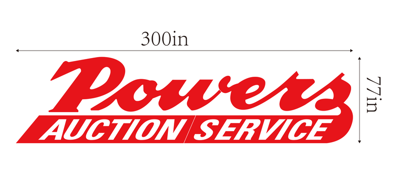 Custom Business Signage for Powers Auction Service