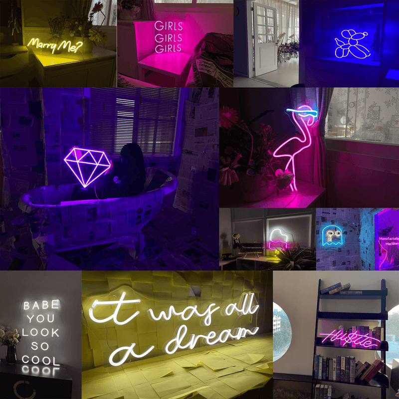 Custom Neon Signs Battery Powered Party Birthday Art Wall Backdrop Sign Decor for Bedroom Home Bar Pub Neon, Gift Night Light Neon Sign Custom - Battery Version - VINTAGE SIGN