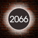 Custom Round LED House Name Number Sign