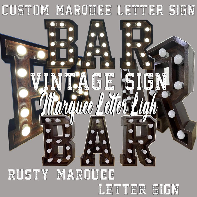Custom 5FT/4FT/3FT/2FT Vintage Marquee Letter Sign - VINTAGE SIGN