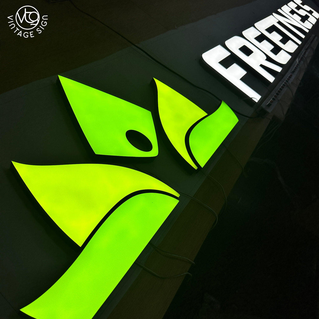 Custom LED metal backlight digital letter signs