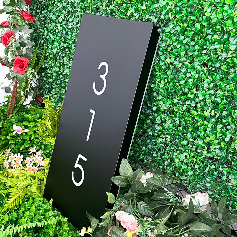 Custom modern metal vertical house number, hotel room number sign, custom vertical house light box number, address number board, home wall decoration, LED house number, door sign - VINTAGE SIGN