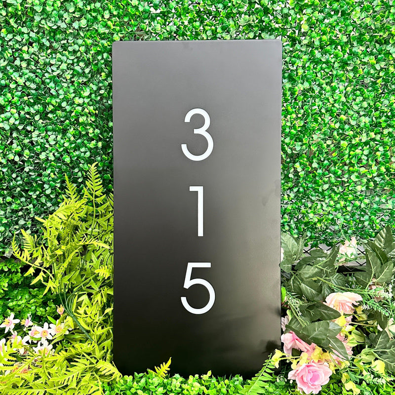 Custom modern metal vertical house number, hotel room number sign, custom vertical house light box number, address number board, home wall decoration, LED house number, door sign - VINTAGE SIGN