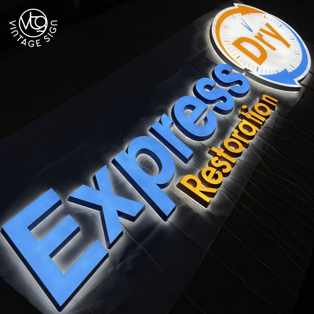 Custom LED metal backlight digital letter signs