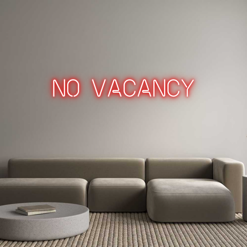 Custom Neon: No vacancy