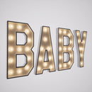 Led Metal Marquee Letter "BABY" 4ft,3ft,2ft Tall