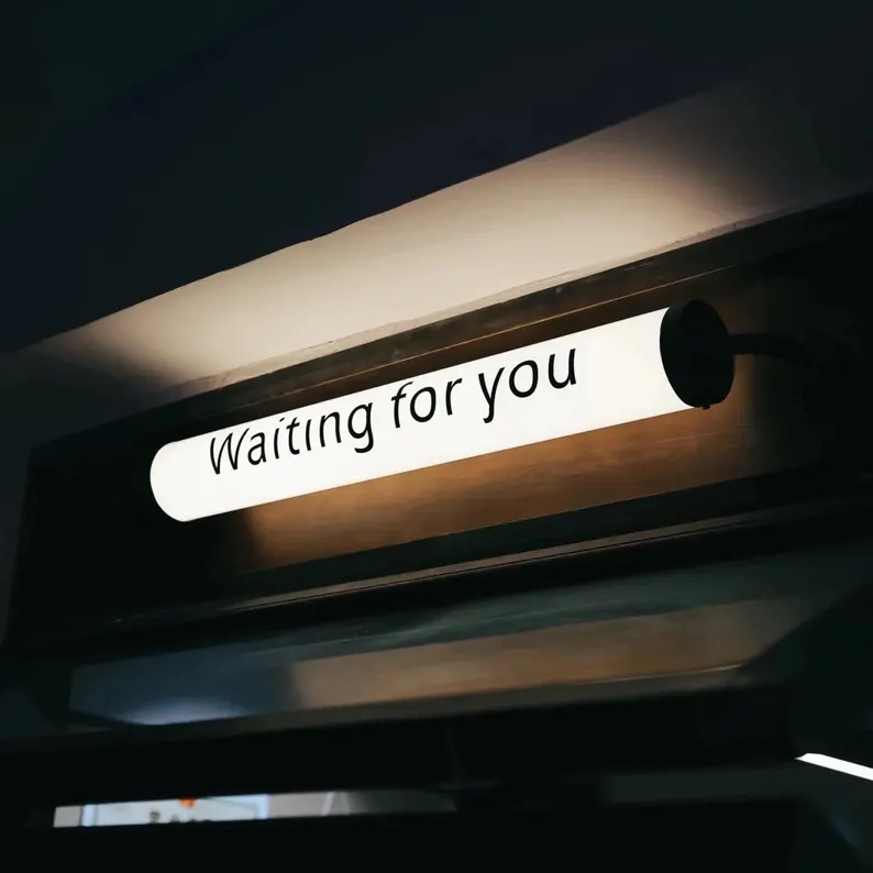 Custom Round Tube Lightbox Sign