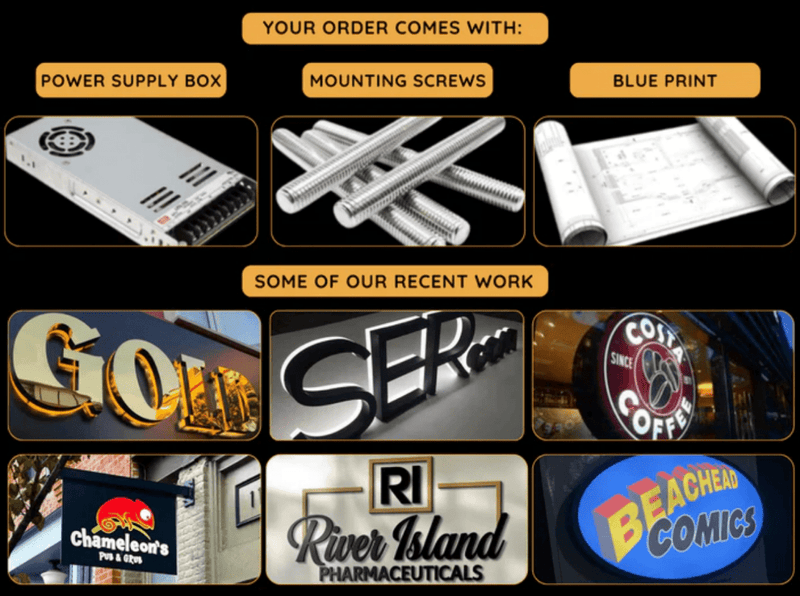 3D Front lit & Backlit signs for Friendy - VINTAGE SIGN