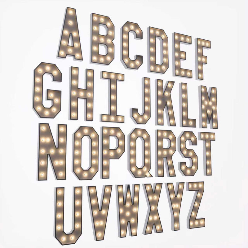 Led Metal Marquee Letter "A-Z" 4ft,3ft,2ft Tall