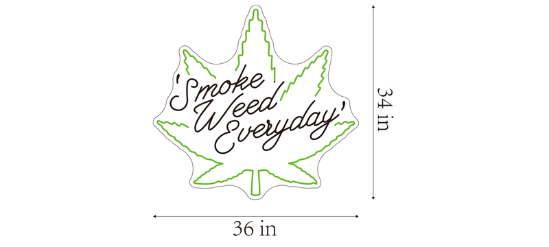 Smoke Weed Everyday Custom Neon Sign