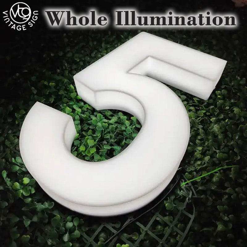 Custom LED metal backlight digital letter signs
