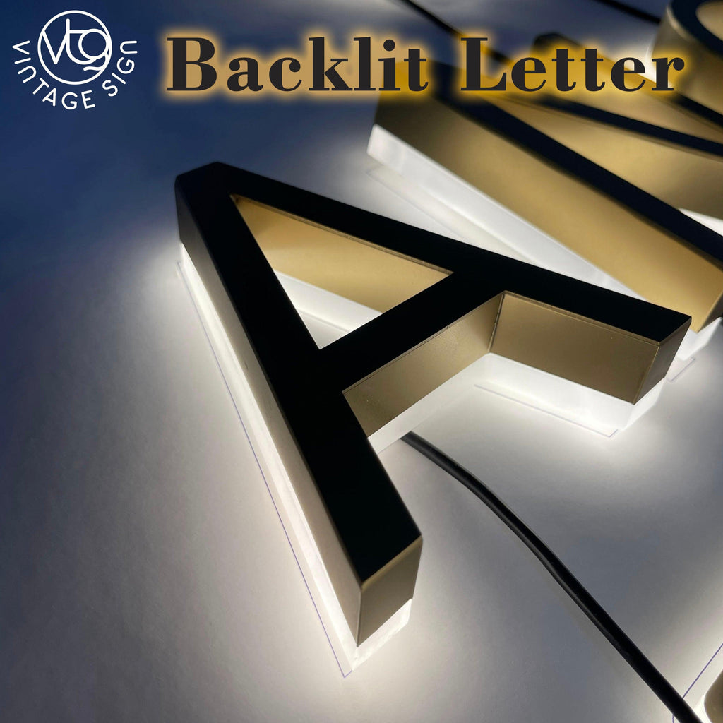 Custom LED metal backlight digital letter signs
