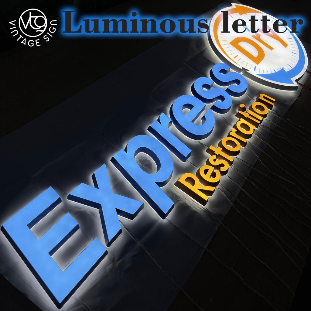 Custom LED metal backlight digital letter signs