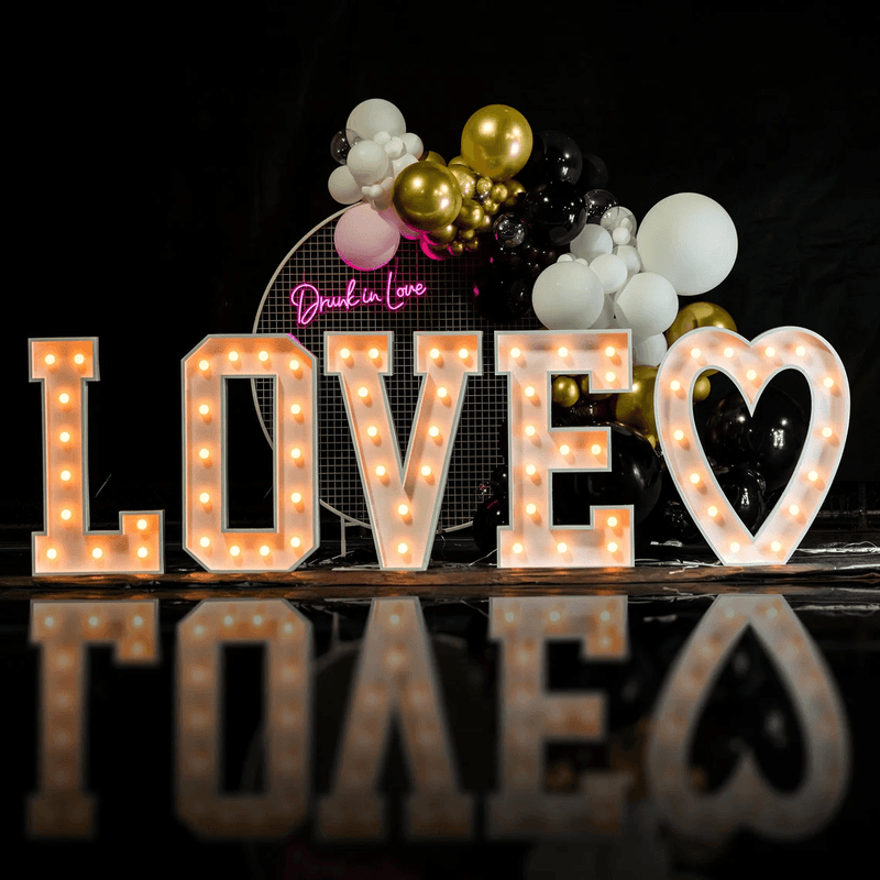 Custom 5FT/4FT/3FT/2FT Wedding/Party Large Changing Color Led Letter Sign - VINTAGE SIGN