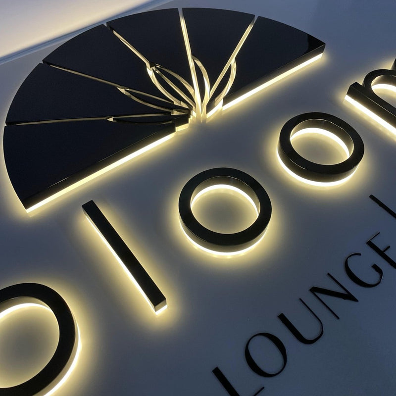 Backlit Led Lettering Custom backlit lettering signage Led backlit 3d storefront company log
