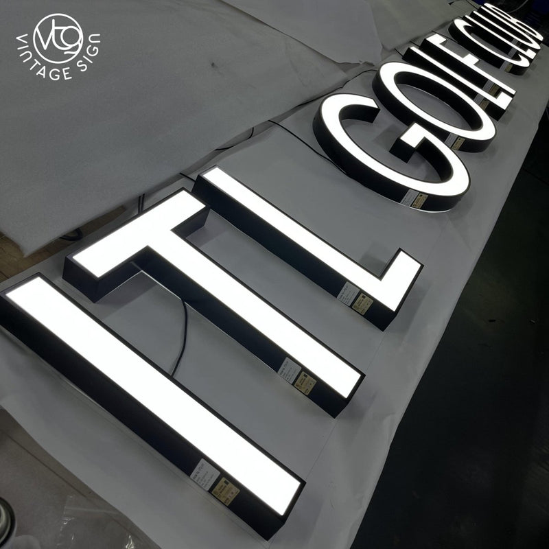 Backlit Led Lettering Custom backlit lettering signage Led backlit 3d storefront company log