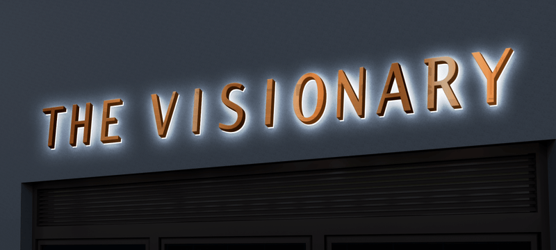 Custom Business Signage for The Visionary - VINTAGE SIGN