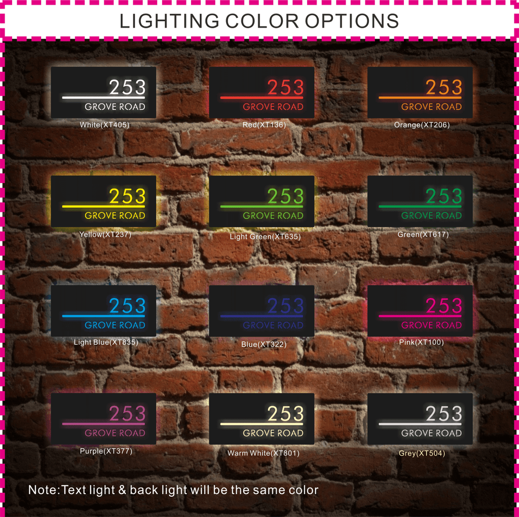 Custom Led House Number Light Box,LED Number Plaque,PersonalizedAddres