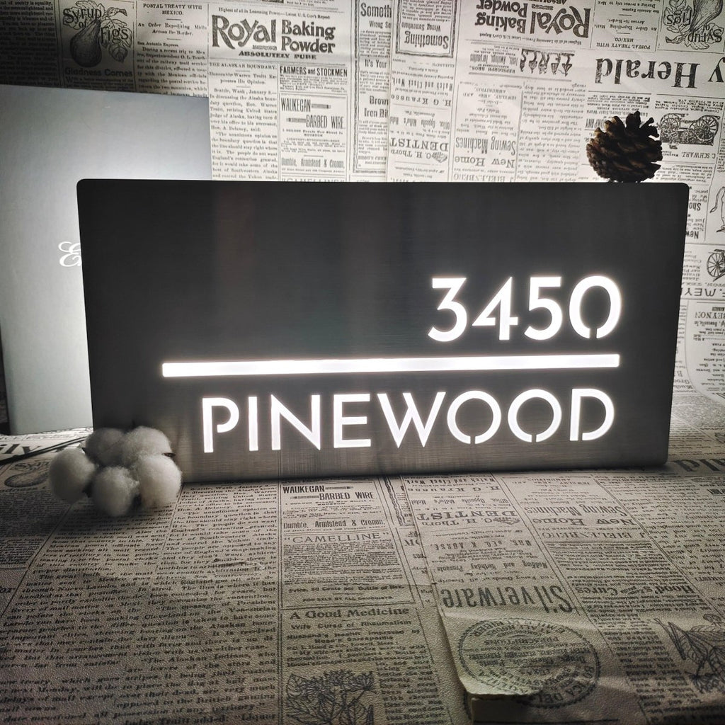 Custom Led House Number Light Box,LED Number Plaque,PersonalizedAddres