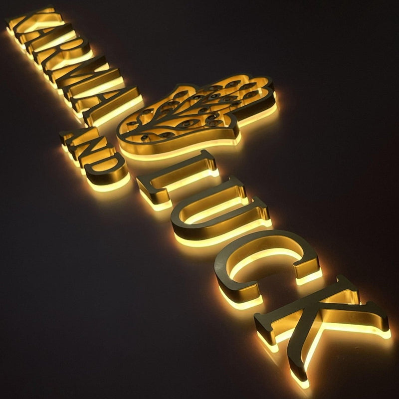 Custom LED metal backlight digital letter signs