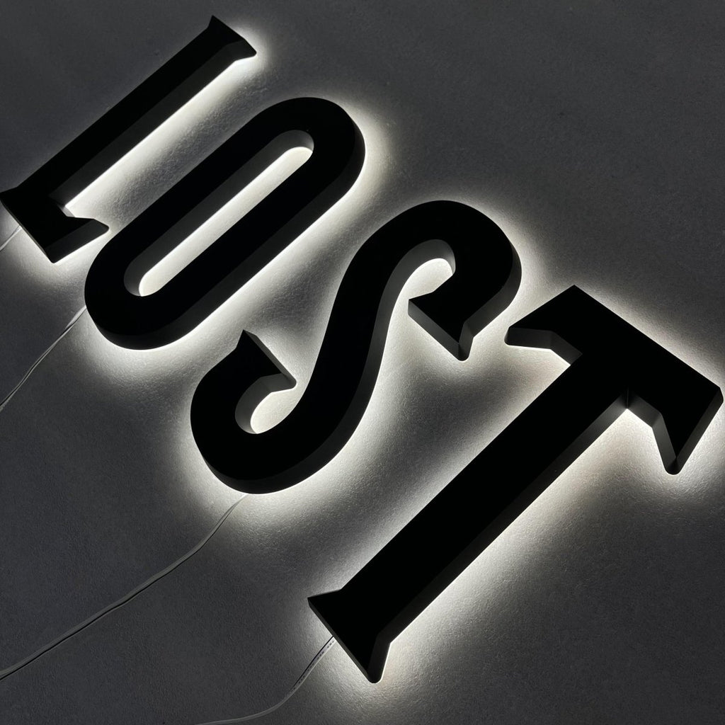 Custom LED metal backlight digital letter signs