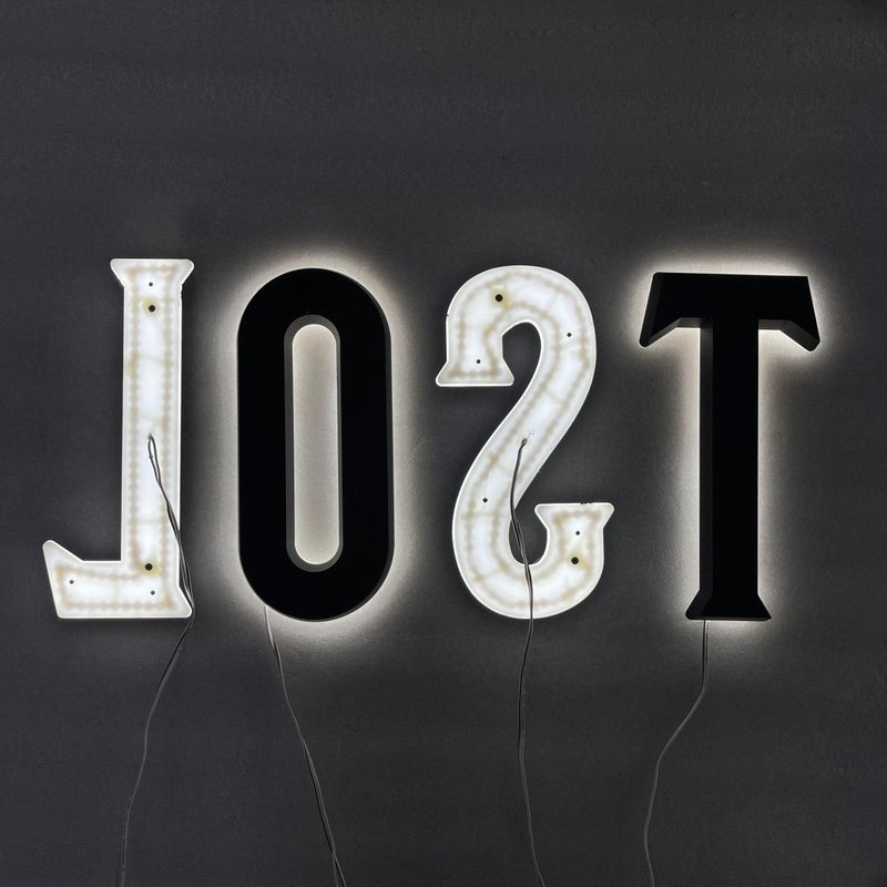 Custom LED metal backlight digital letter signs