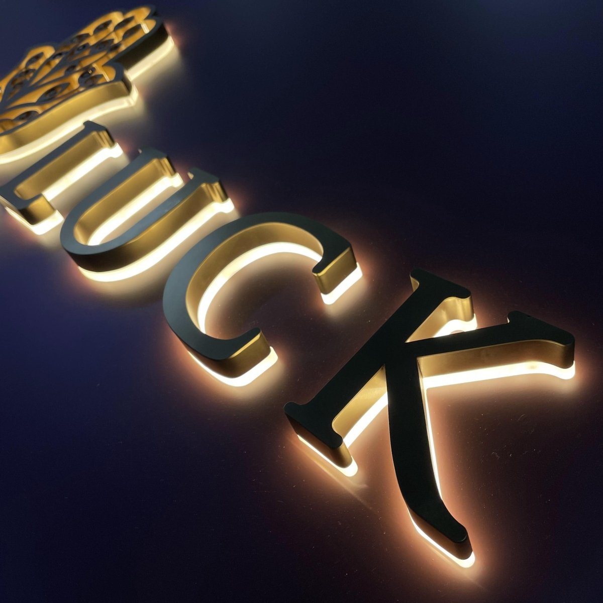 Custom LED metal backlight digital letter signs