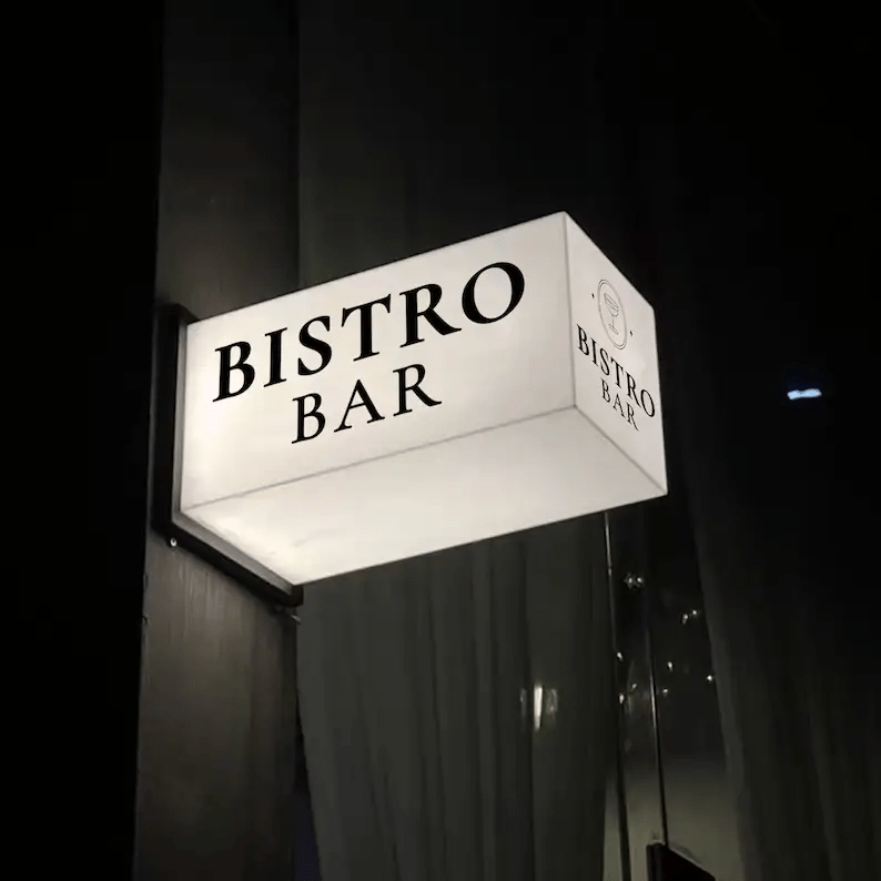 Custom Logo Light Box Glow Cube - VINTAGE SIGN