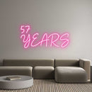 Custom Neon: 57 YEAR'S - VINTAGE SIGN