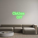 Custom Neon: Clothes Off - VINTAGE SIGN