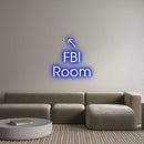 Custom Neon: ↖ FBI Room - VINTAGE SIGN