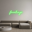 Custom Neon: feeelings - VINTAGE SIGN