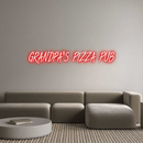 Custom Neon: Grandpa's Piz... - VINTAGE SIGN