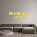 Custom Neon: Mr. & Mrs. Cu... - VINTAGE SIGN