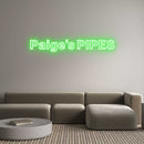 Custom Neon: Paige's PIPES - VINTAGE SIGN