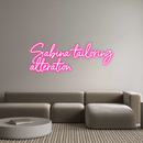 Custom Neon: Sabina tailor... - VINTAGE SIGN