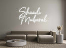 Custom Neon: Shaadi Mubarak - VINTAGE SIGN