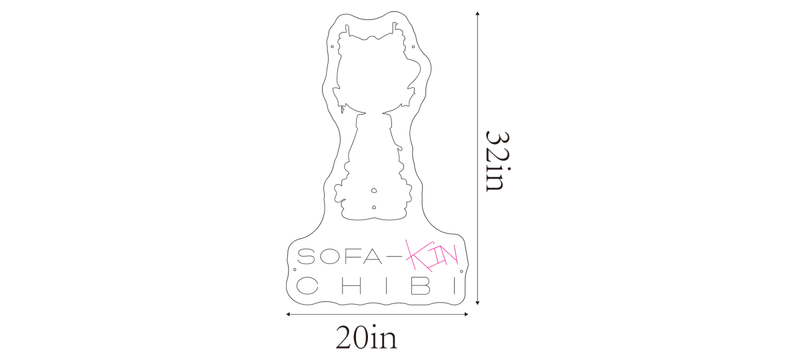Custom Neon Sign for Sofa - Chibi - VINTAGE SIGN