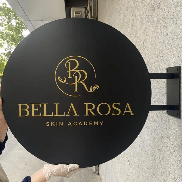 Custom Round Blade Sign,Exterior Round Sign,Wall Support Circular Sign