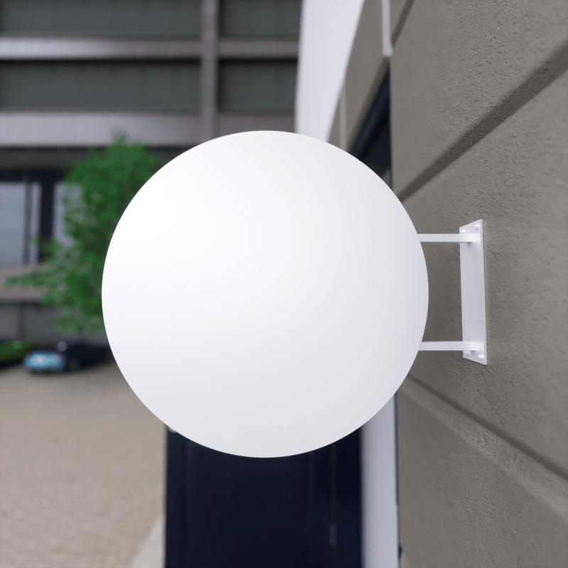 Custom Round Blade Sign,Exterior Round Sign,Wall Support Circular Sign