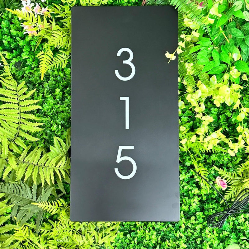 Custom Vertical House Number Sign,Rectangular House Number Sign,LED Modern Metal Address Plaque Sign ,Outdoor Address Logo,Hotel House Sign - VINTAGE SIGN