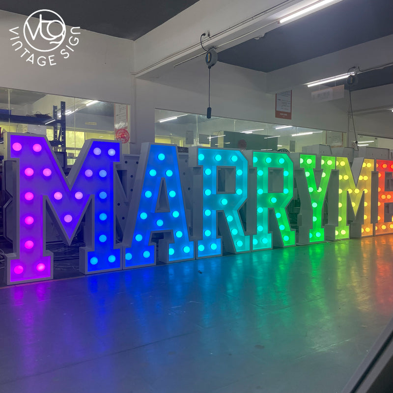 Metal Marquee"MARRY ME"